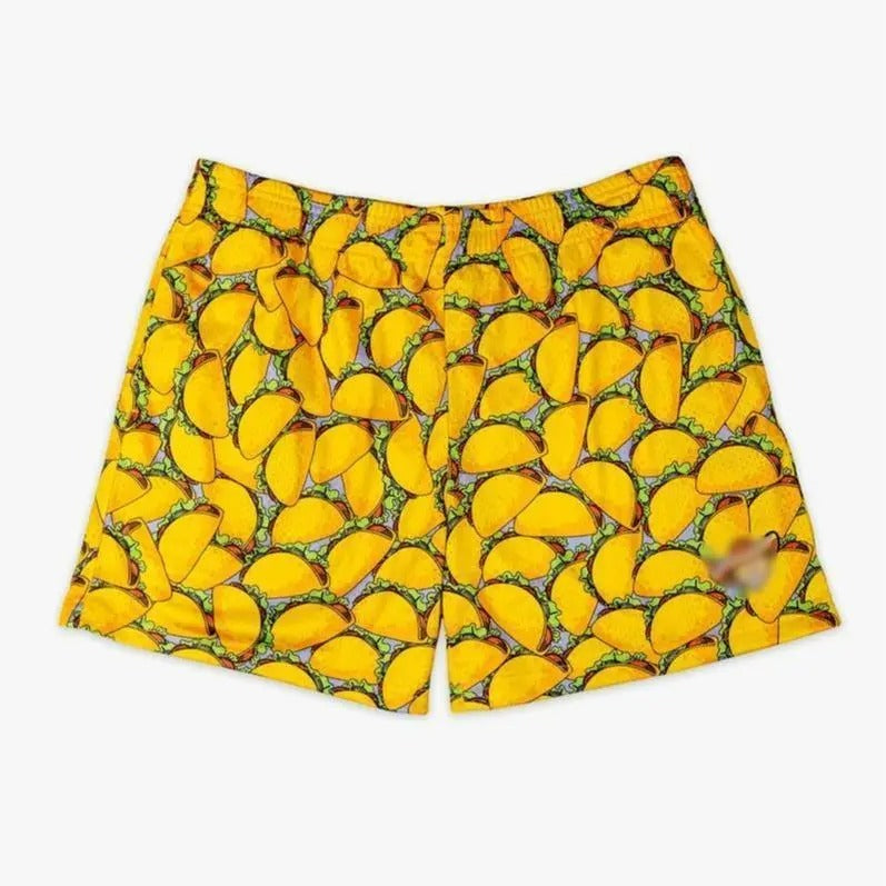 Comfort Reed Shop Baseball Lifestyle 101 Pizza Youth Shorts Quick-Dry Summer Streetwear Trendy Elastic Waistband Unisex Fit for Women & Youth