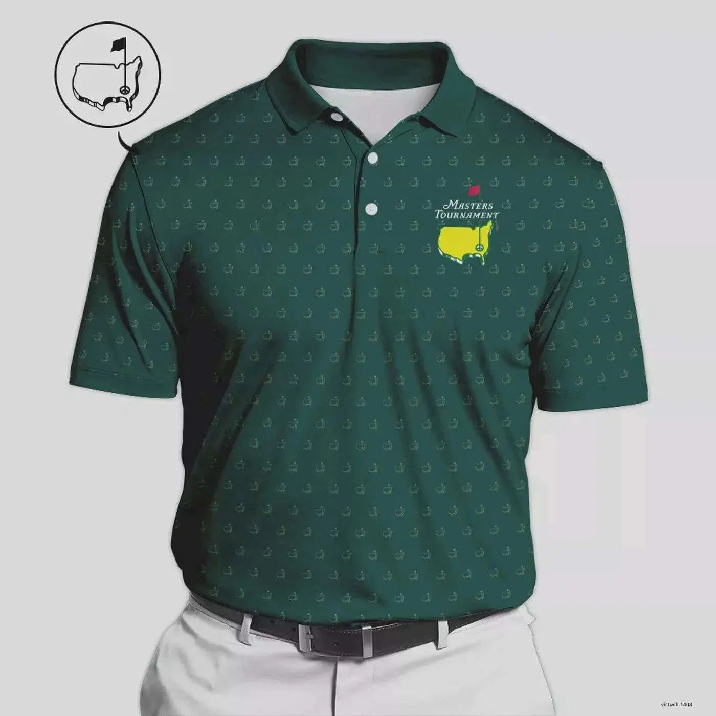 Masters Tournament Golf Polo – Stylish Pattern Shirt, Comfortable Lightweight Performance Wear