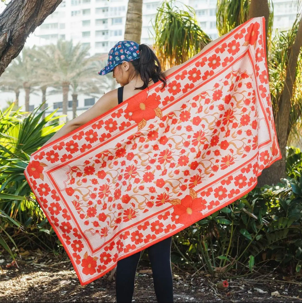 Paisley Probs Car Seat Cover Towel - Silicone-Lined Hood Universal Fit Car Seat Cover Towel for Sweat Protection After Gym, Running, Cycling, Yoga, Beach, Hiking, Fitness Training, and Outdoor Adventures