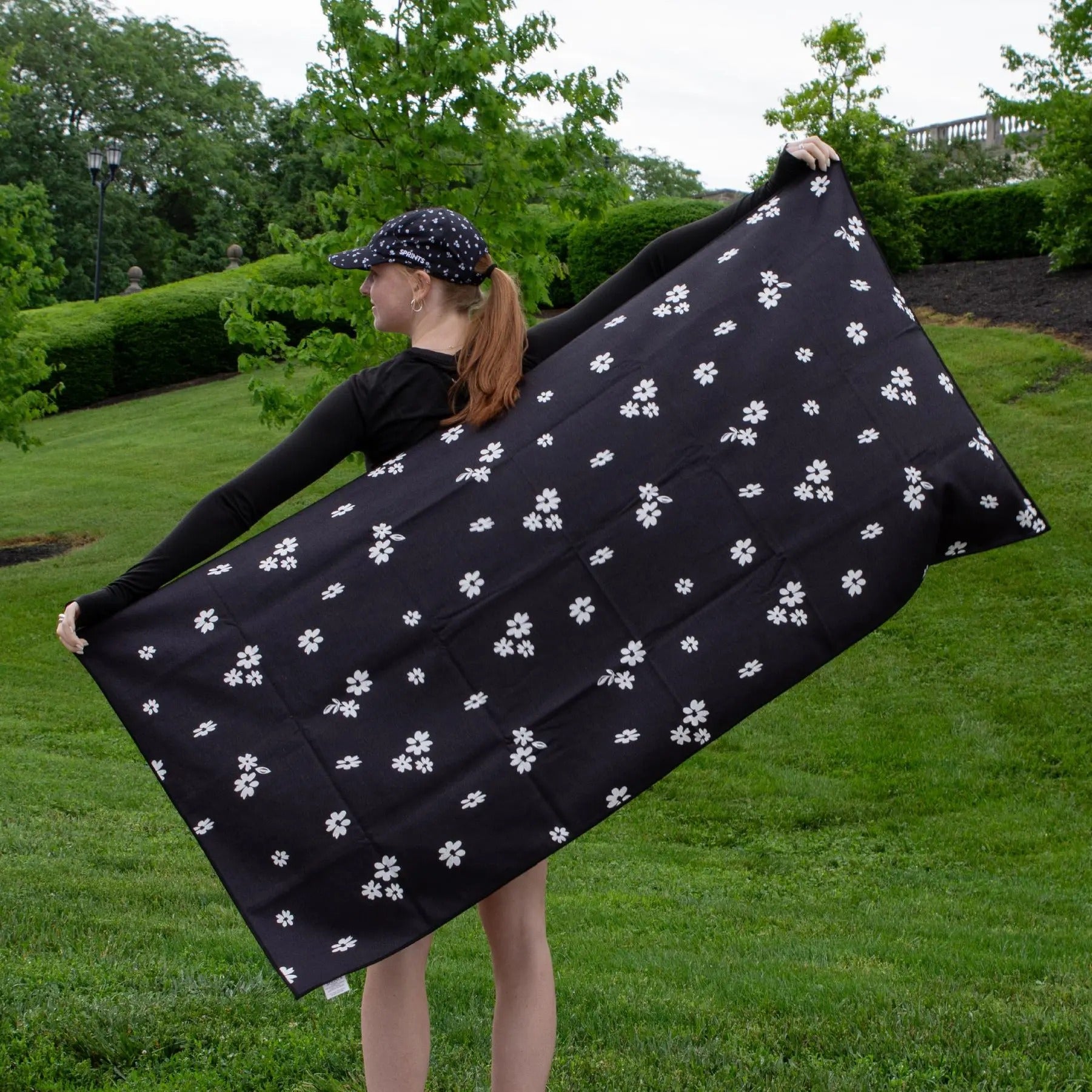 Florid Declamation Car Seat Cover Towel - Silicone-Lined Hood Universal Fit Car Seat Cover Towel for Sweat Protection