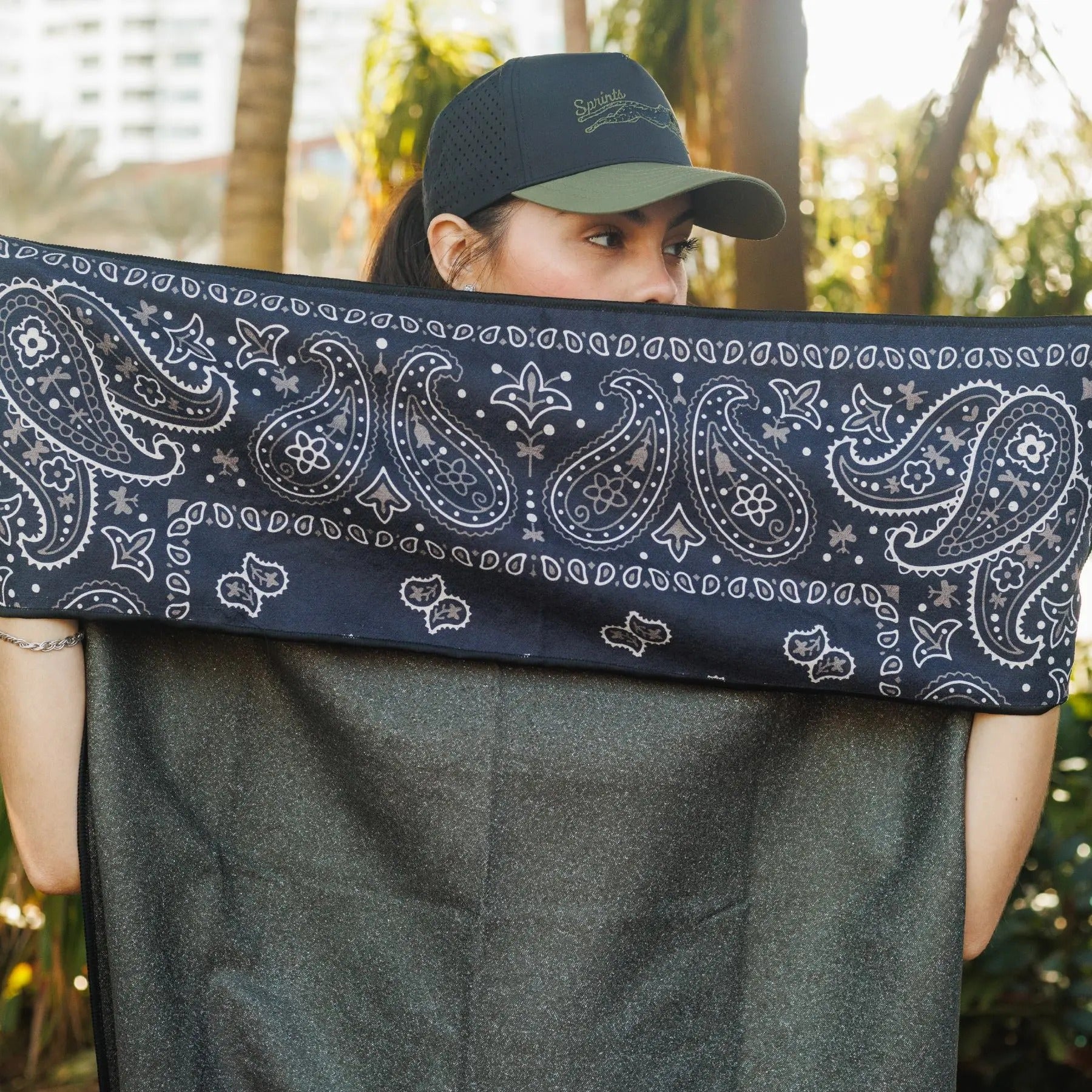 Paisley Probs Car Seat Cover Towel - Silicone-Lined Hood Universal Fit Car Seat Cover Towel for Sweat Protection After Gym, Running, Cycling, Yoga, Beach, Hiking, Fitness Training, and Outdoor Adventures