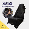 Midnight Mile Car Seat Cover Towel - Silicone-Lined Hood Universal Fit Car Seat Cover Towel for Sweat Protection After Gym, Running, Cycling, Yoga, Beach, Hiking, Fitness Training, and Outdoor Adventures