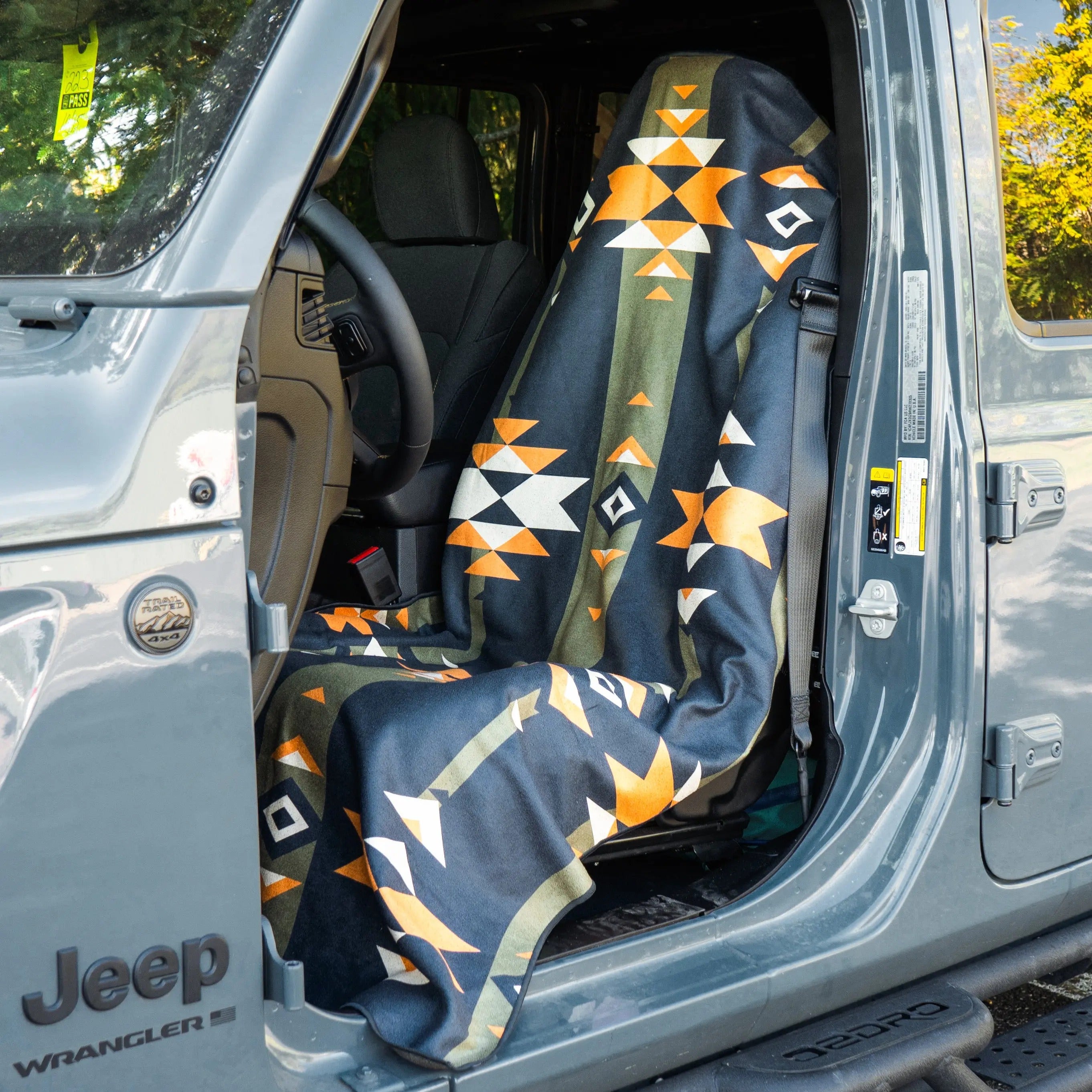 Steppes Frontier Car Seat Cover Towel - Silicone-Lined Hood Universal Fit Car Seat Cover Towel for Sweat Protection