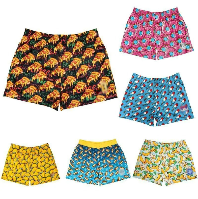 Comfort Reed Shop Baseball Lifestyle 101 Pizza Youth Shorts Quick-Dry Summer Streetwear Trendy Elastic Waistband Unisex Fit for Women & Youth