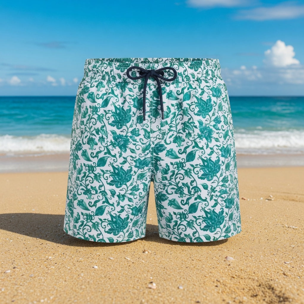 Matching Couples Swimwear Set – Women’s Triangle Bikini & Men’s Floral Swim Trunks Beach Outfit